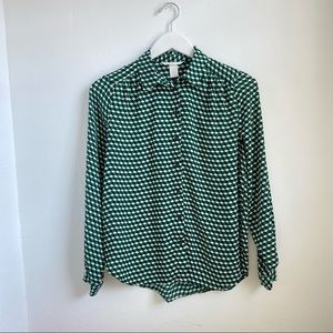 H & m button up long sleeve blouse
